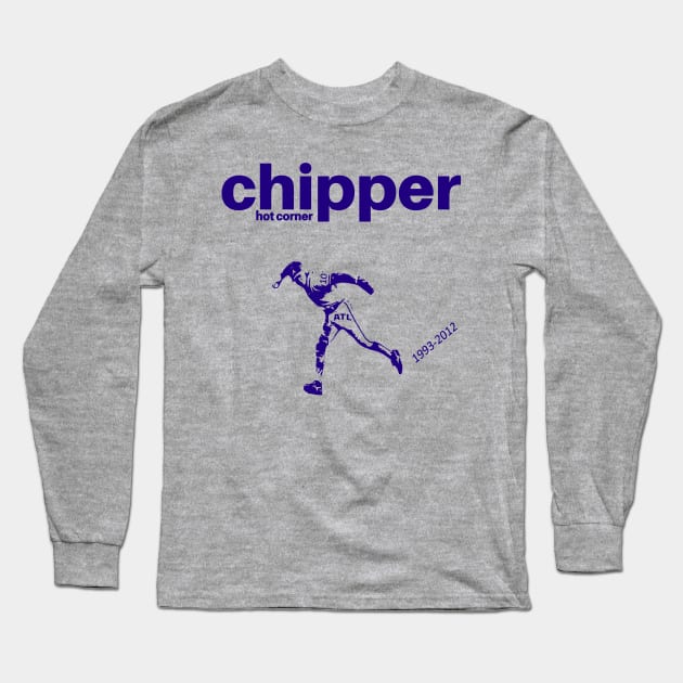 Chipper Jones Atlanta Hot Corner Long Sleeve T-Shirt by Pastime Pros